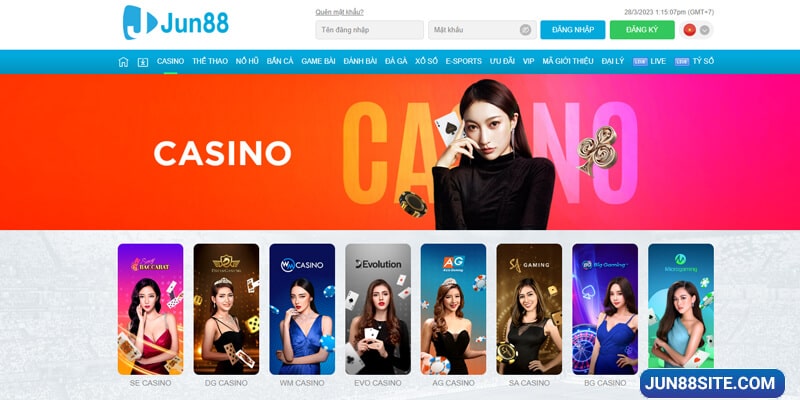 Tổng quan về Casino trực tuyến Jun88 - Đa dạng trò chơi