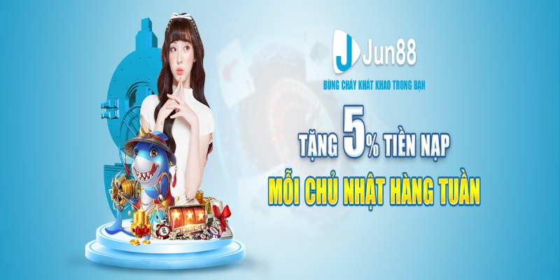 Chủ nhật hàng tuần nhận ngay được 5% giá trị tiền nạp tại game tài xỉu đăng ký nhận tiền